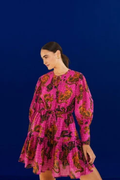 Farm Rio Pink Wild Leopards Mini Dress