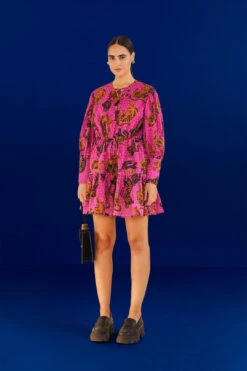 Farm Rio Pink Wild Leopards Mini Dress 10 Farm Rio Pink Wild Leopards Mini Dress -Modern Dress World 303984 04 1