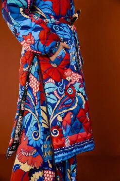 Farm Rio Black Graphic Floral Reversible Puffer Jacket -Modern Dress World 304120 05