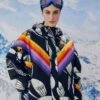 Farm Rio Black Graphic Toucans Ski Puffer Jacket
