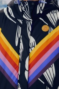 Farm Rio Black Graphic Toucans Ski Puffer Jacket 14 Farm Rio Black Graphic Toucans Ski Puffer Jacket -Modern Dress World 304125 07