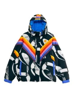 Farm Rio Black Graphic Toucans Ski Puffer Jacket 15 Farm Rio Black Graphic Toucans Ski Puffer Jacket -Modern Dress World 304125 08