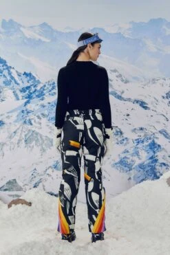 Farm Rio Black Graphic Toucans Ski Pants -Modern Dress World 304126 04