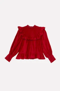 Farm Rio Red 3D Hearts Blouse 9 Farm Rio Red 3D Hearts Blouse -Modern Dress World 304148 05