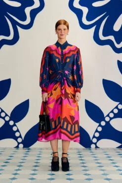 Farm Rio Graphic Scarves Lenzing™ Ecovero™ Viscose Midi Dress 9 Farm Rio Graphic Scarves Lenzing™ Ecovero™ Viscose Midi Dress -Modern Dress World 304157 02