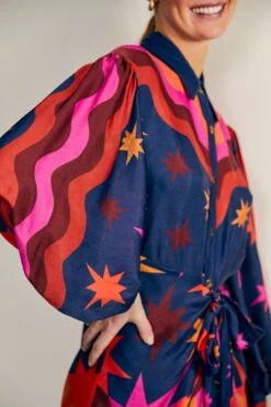 Farm Rio Graphic Scarves Lenzing™ Ecovero™ Viscose Midi Dress 8 Farm Rio Graphic Scarves Lenzing™ Ecovero™ Viscose Midi Dress -Modern Dress World 304157 03