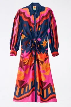 Farm Rio Graphic Scarves Lenzing™ Ecovero™ Viscose Midi Dress 11 Farm Rio Graphic Scarves Lenzing™ Ecovero™ Viscose Midi Dress -Modern Dress World 304157 06