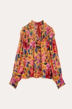Farm Rio Yellow Floral Dream Blouse -Modern Dress World 304566 06