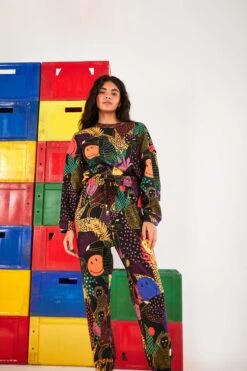 Farm Rio Pop Jungle Smiley® Sweatpants -Modern Dress World 305151 03