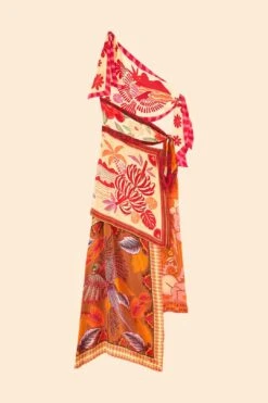 Farm Rio Forest Mixed Scarves Midi Dress -Modern Dress World 305267 06