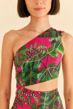 Farm Rio Pink Leaves Mini Dress -Modern Dress World 305273 05 3e9d345f cfa8 4a5b b373 3f7e31bc9f29