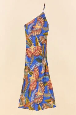 Farm Rio Blue Macaw Flight Lenzing™ Ecovero™ Viscose Midi Dress -Modern Dress World 305297 06