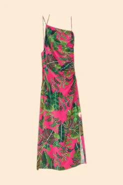 Farm Rio Pink Leaves Midi Dress -Modern Dress World 305298 06