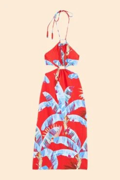 Farm Rio Red Sweet Jungle Cut Out Midi Dress 11 Farm Rio Red Sweet Jungle Cut Out Midi Dress -Modern Dress World 305349 06