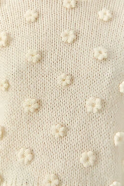 Farm Rio White Handmade Flowers Sweater 10 Farm Rio White Handmade Flowers Sweater -Modern Dress World 305388 05