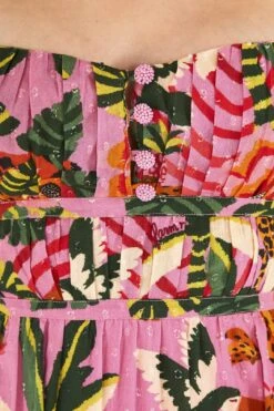 Pink Leopard Forest Midi Dress 10 Pink Leopard Forest Midi Dress -Modern Dress World 305796 05