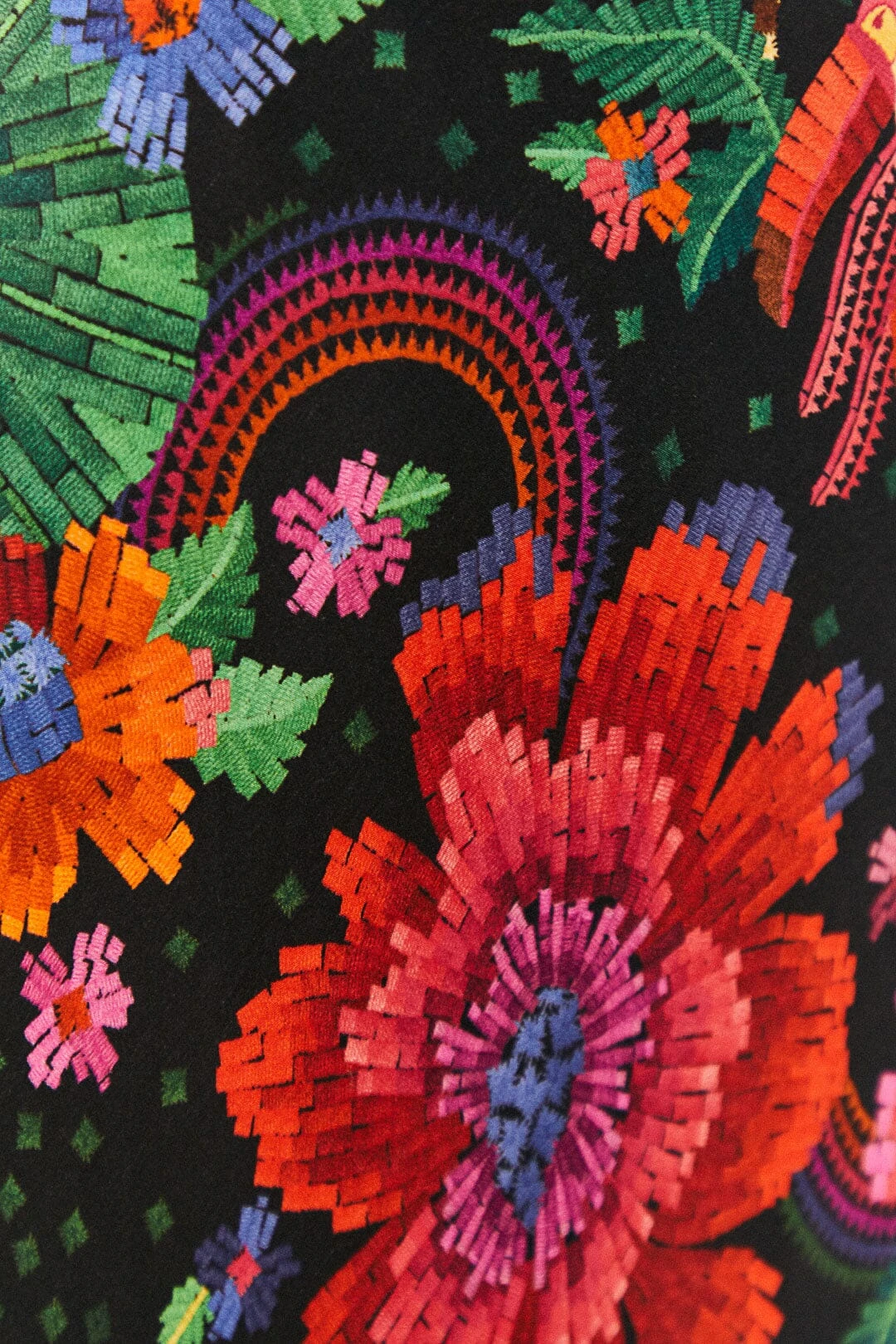 Farm Rio Black Blooming Garden Lenzing™ Ecovero™ Viscose Midi Dress 5 Farm Rio Black Blooming Garden Lenzing™ Ecovero™ Viscose Midi Dress - Image 5