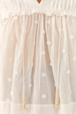 Farm Rio Off-White 3D Flowers Blouse -Modern Dress World 306074 04