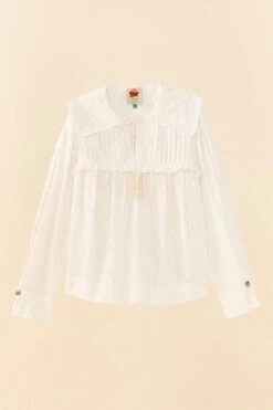 Farm Rio Off-White 3D Flowers Blouse -Modern Dress World 306074 06