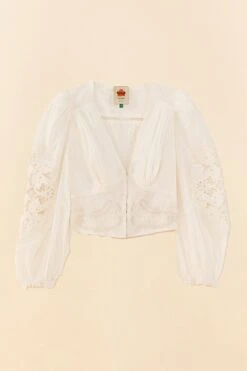 Farm Rio Off-White Lace Blouse -Modern Dress World 306081 06