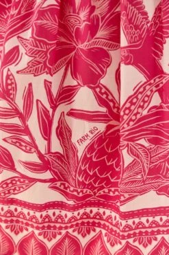 Farm Rio Pink Tropical Woodcut Maxi Dress 10 Farm Rio Pink Tropical Woodcut Maxi Dress -Modern Dress World 306082 05