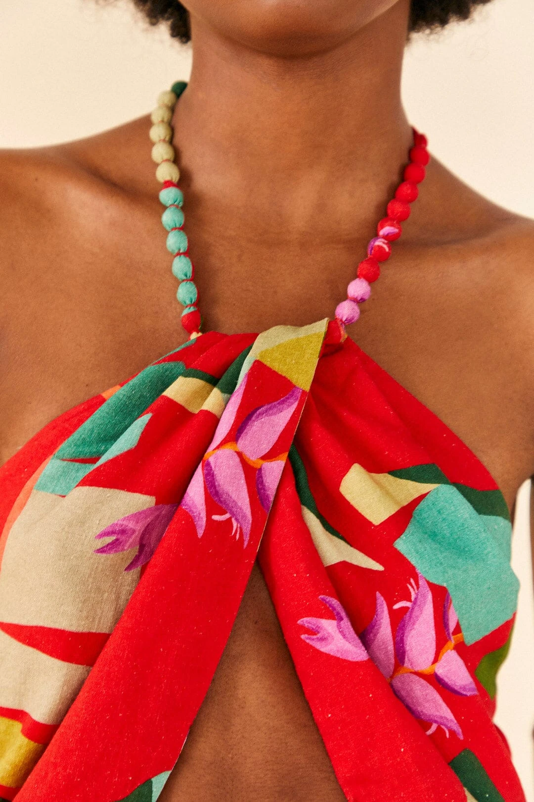 Farm Rio Red Heliconia Crop Top 3 Farm Rio Red Heliconia Crop Top - Image 3