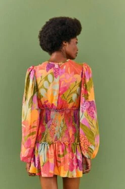 Farm Rio Sweet Forest Long Sleeve Mini Dress -Modern Dress World 306085 03