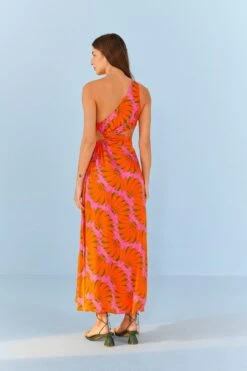 Farm Rio Pink CopacabanaLenzing™ Ecovero™ Viscose Cut Out Midi Dress -Modern Dress World 306086 04