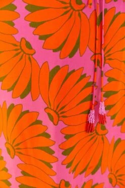 Farm Rio Pink CopacabanaLenzing™ Ecovero™ Viscose Cut Out Midi Dress -Modern Dress World 306086 05