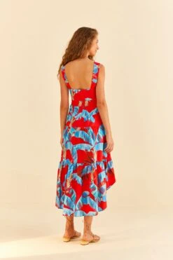 Farm Rio Red Sweet Jungle Midi Dress 9 Farm Rio Red Sweet Jungle Midi Dress -Modern Dress World 306090 04