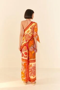 Farm Rio Forest Mixed Scarves Lenzing™ Ecovero™ Viscose Crop Top -Modern Dress World 306093 03