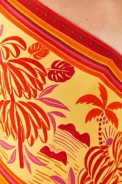 Farm Rio Forest Mixed Scarves Lenzing™ Ecovero™ Viscose Crop Top -Modern Dress World 306093 05