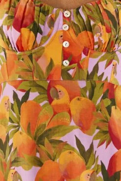 Lilac Mango Macaws Maxi Dress -Modern Dress World 306095 05