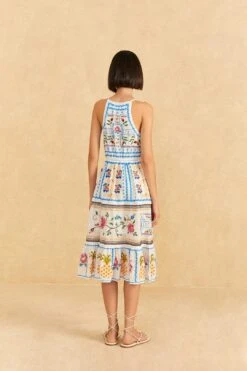 Farm Rio Grandma Gift Embroidered Midi Dress -Modern Dress World 306112 04