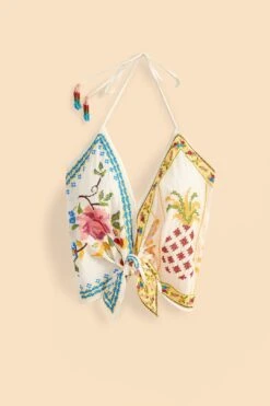 Farm Rio Grandma Gift Embroidered Halter Blouse -Modern Dress World 306113 06