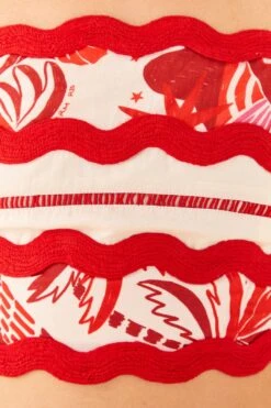 Farm Rio Off-White Rio Tiles Crop Top -Modern Dress World 306125 04