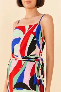 Farm Rio Colorful Monstera Mini Dress 8 Farm Rio Colorful Monstera Mini Dress -Modern Dress World 306137 02