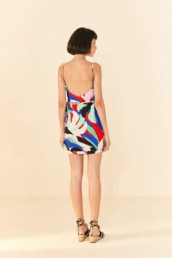 Farm Rio Colorful Monstera Mini Dress 9 Farm Rio Colorful Monstera Mini Dress -Modern Dress World 306137 03