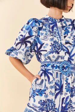 Farm Rio Sweet Rio Puff Sleeve Mini Dress -Modern Dress World 306149 03