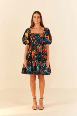 Farm Rio Zodiac Organic Cotton Mini Dress -Modern Dress World 306150 04