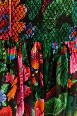 Farm Rio Black Blooming Garden Mini Dress -Modern Dress World 306153 05