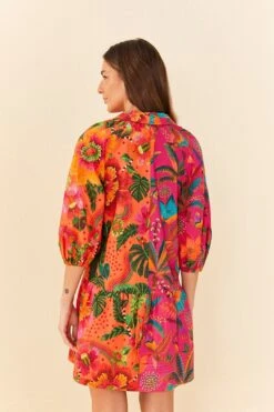 Farm Rio Mixed Warm Prints Organic Cotton Mini Dress 9 Farm Rio Mixed Warm Prints Organic Cotton Mini Dress -Modern Dress World 306155 04