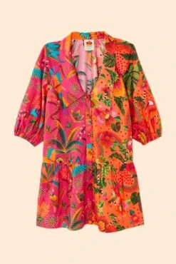 Farm Rio Mixed Warm Prints Organic Cotton Mini Dress 11 Farm Rio Mixed Warm Prints Organic Cotton Mini Dress -Modern Dress World 306155 06