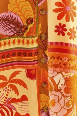 Farm Rio Forest Mixed Scarves Lenzing™ Ecovero™ Viscose Shirtdress -Modern Dress World 306157 05