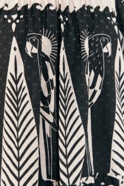 Farm Rio Black Macaw Elegance Long Sleeve Mini Dress -Modern Dress World 306159 06