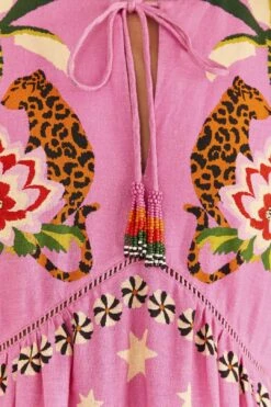 Farm Rio Pink Leopard Forest Mini Dress 11 Farm Rio Pink Leopard Forest Mini Dress -Modern Dress World 306160 06