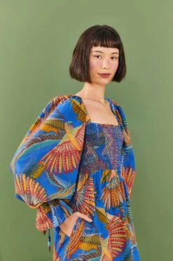 Farm Rio Blue Macaw Flight Mini Dress -Modern Dress World 306161 03