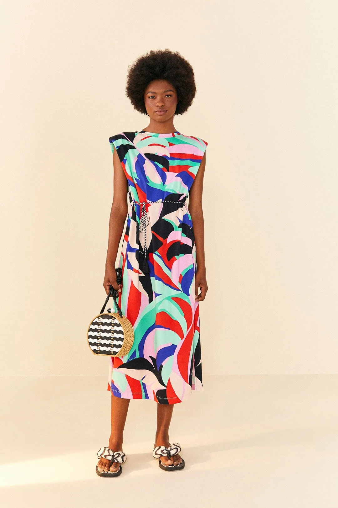 Farm Rio Colorful Monstera Organic Cotton T-Shirt Dress 1 Farm Rio Colorful Monstera Organic Cotton T-Shirt Dress