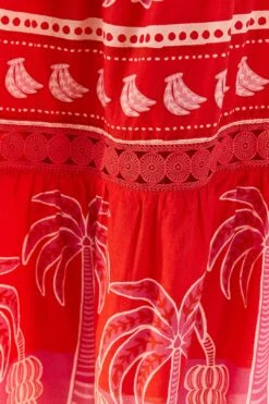 Farm Rio Red Summer Sunrise Midi Dress 10 Farm Rio Red Summer Sunrise Midi Dress -Modern Dress World 306178 05