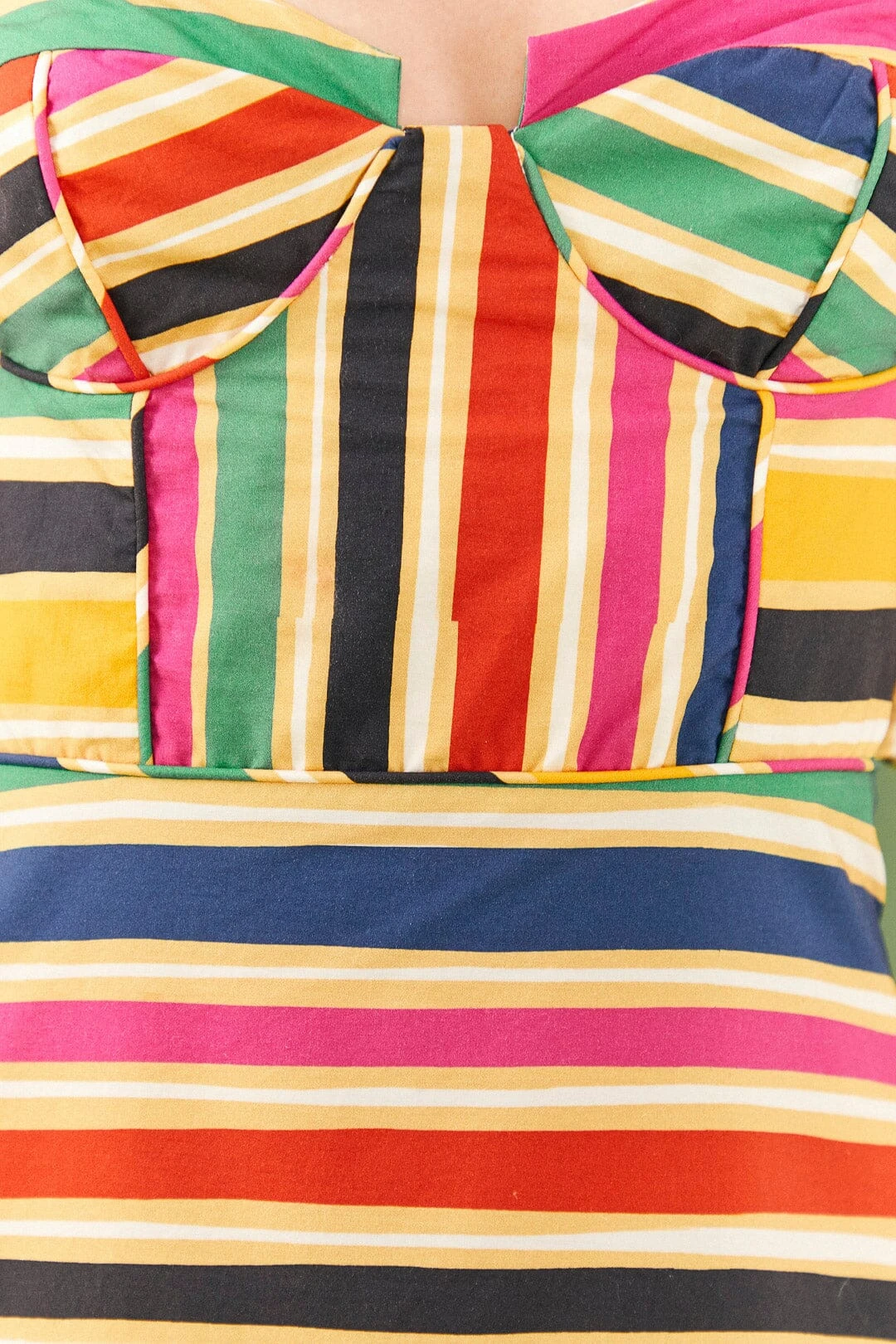 Farm Rio Rainbow Stripes Midi Dress 5 Farm Rio Rainbow Stripes Midi Dress - Image 5